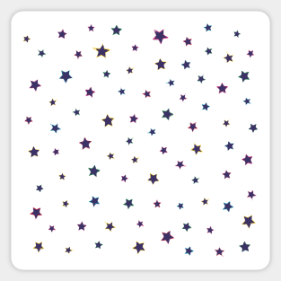 Starry night white background Sticker